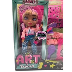 Just Play Art Squad‎ Lady T 10" Doll w/ Accessories DIY Craft Etching Set